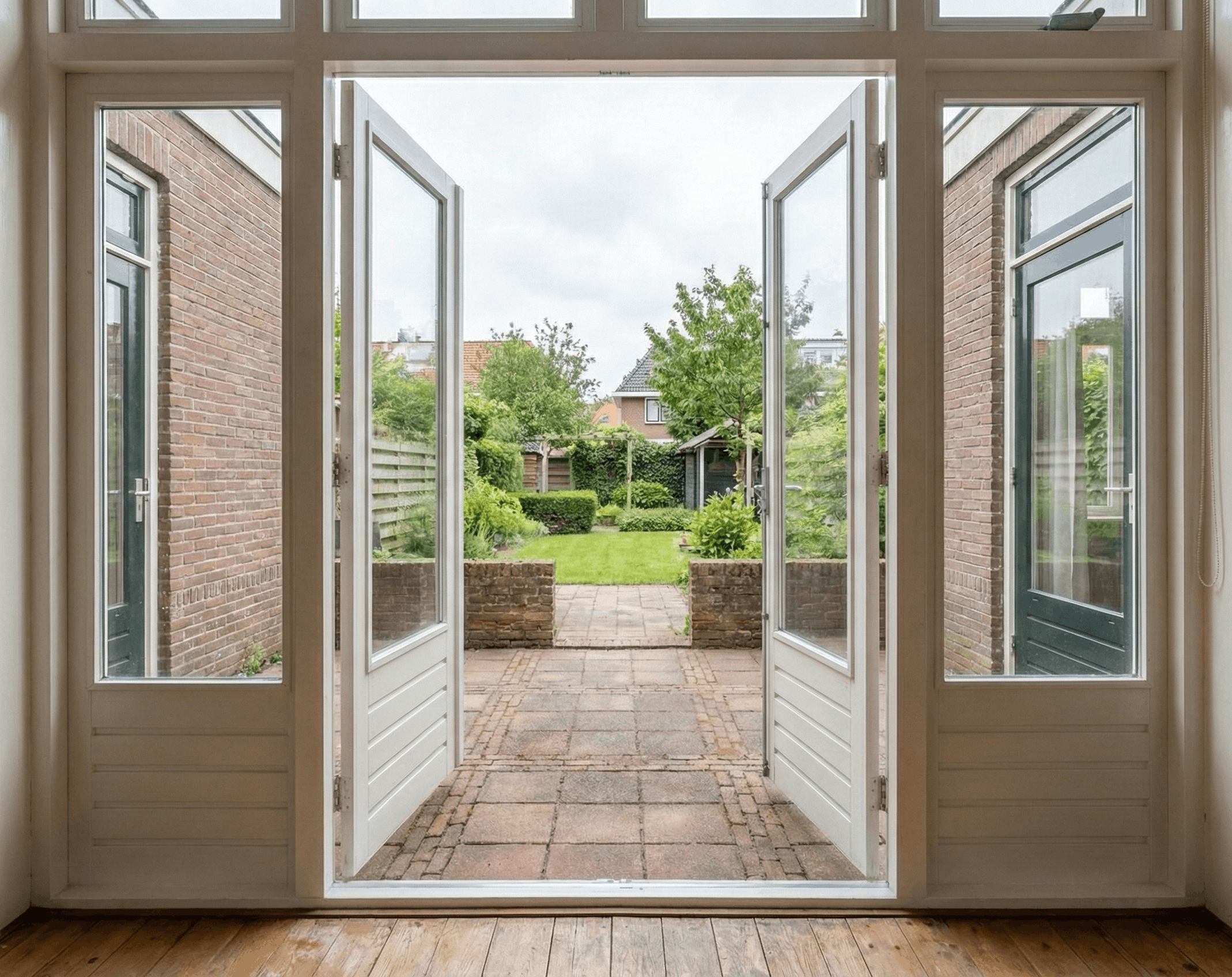 Openslaande houten tuindeuren in Schagen